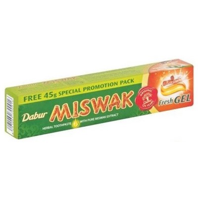 Fresh GEL MISWAK Herbal Toothpaste, Dabur (Зубная паста-гель МИСВАК, Дабур), 90 г. + 45 г.