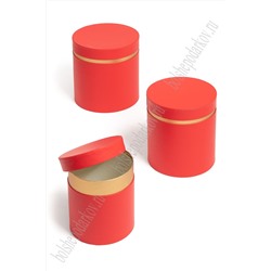 Коробки цилиндр 3 в 1, 19*19 см (SF-7165) красный