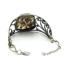 Браслет агат моховой, 16см.