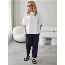 Футболка свободного кроя с авторским принтом