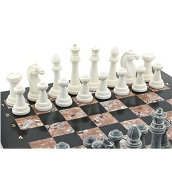 Шахматы подарочные фигурами из мрамолита "Стаунтон", 400*400мм