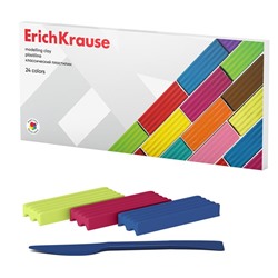 Пластилин 24цв. Erich Krause 384гр. к/к 61319