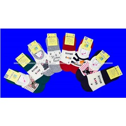 ВАЛЬС следки женские короткие с силиконом Забавные мордочки арт. 616-11