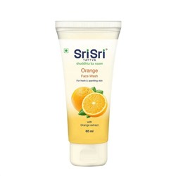 ORANGE FACE WASH, Sri Sri Tattva (Гель для умывания С ЭКСТРАКТОМ АПЕЛЬСИНА, для свежей и сияющей кожи, Шри Шри Таттва), 60 мл.