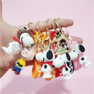 Брелок силиконовый с карабином SNOOPY Бигль Снупи в ассортименте br_snoo, br_snoo