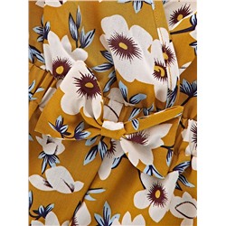 Комбинезон 22-6318 горчица/цветы