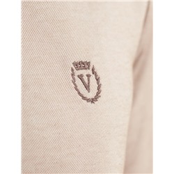 Джемпер хенли из полотна пике с меланжевым плетением с эластаном