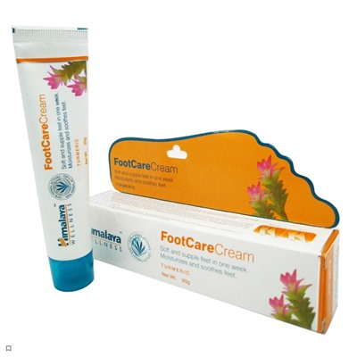 FOOT CARE CREAM Turmeric, Himalaya (ФУТКЕА, Крем для ухода за кожей стоп с куркумой, Хималая), 20 г.