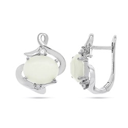 Серьги из серебра оникс, МЦВ022