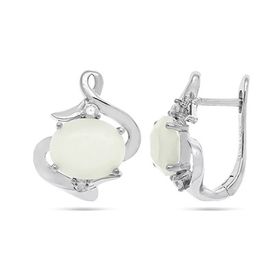 Серьги из серебра оникс, МЦВ022
