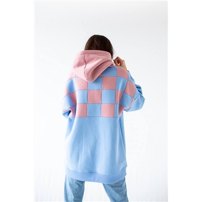 TSURAN HUDY-PATCH-2 Розовый+голубой, Худи