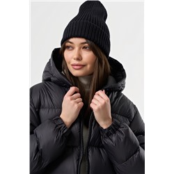 Пальто пуховое прямого силуэта черное