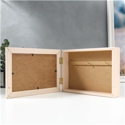 Ключница "Белые лодочки" 15х21 см молочный дуб