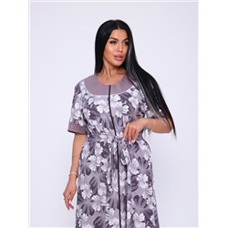 Х33а халат Лена (сиреневые цветы)