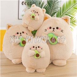 Мягкая игрушка Котик с авокадо 35 см (ВЫБОР ЦВЕТА) 230212-3, 230212-3_beige, 230212-3_white