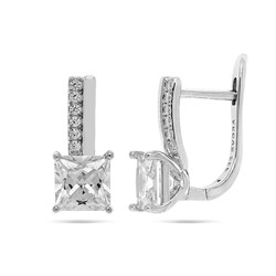 Серьги из серебра куб.циркон., МЦВА363