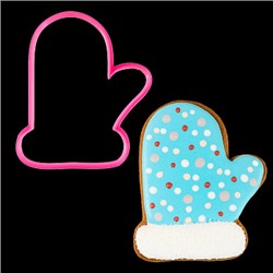 Вырубка для пряника "Варежка" мини пластик, 8,5 см