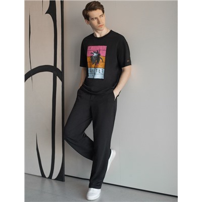 Свободная футболка  с авторским принтом