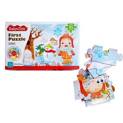 Пазл First Puzzle «Времена года. Зима» 16 элементов
