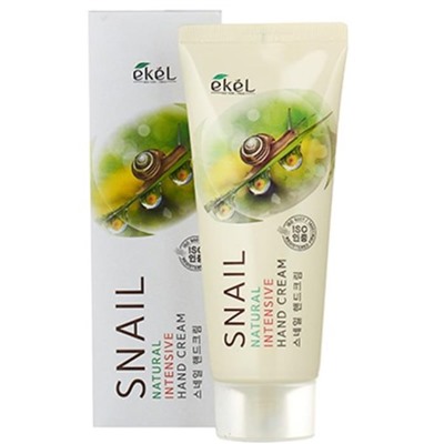 EKEL Крем д/рук питат.с муцином улитки  Snail Natural Intensive Hand Cream 100мл АКЦИЯ! СКИДКА 10%