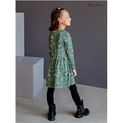 Платье Эля горчичные ветки на темной полыни