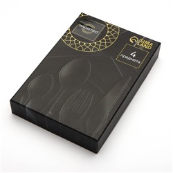 Набор столовых приборов из нержавеющей стали Magistro «Античность», 4 предмета, цвет бронзовый