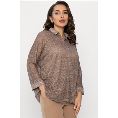Рубашка кружевная Маринара (шоколад) Б14368-10М