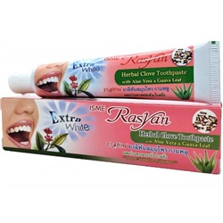 Rasyan HERBAL CLOVE TOOTHPASTE With Aloe Vera & Guava Leaf, ISME (Травяная зубная паста С ГВОЗДИКОЙ, АЛОЕ ВЕРА И ЛИСТЬЯМИ ГУАВЫ, ИСМЕ), 30 г.