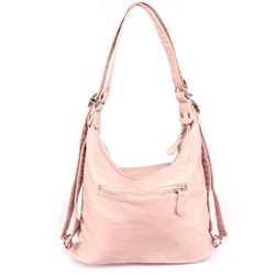 Сумка женская искусственная кожа Guecca-1665 (рюкзак),  2отд,  розовый 254724