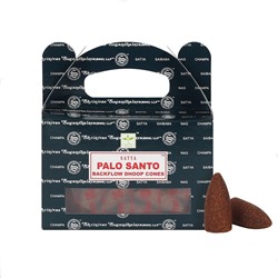 PALO SANTO Backflow Dhoop Cones, Satya (ПАЛО САНТО благовония пуля стелющийся дым, Сатья), уп. 24 конуса.