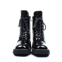 CXR124-2P BLACK Ботинки демисезонные женские (натуральная кожа, байка)