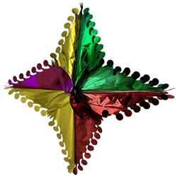 Гирлянда из фольги Подвеска Звезда разноцв. (d=50см) /пакет  (мин.10шт)  G-55