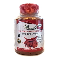 RED CHILLI PEPPER POWDER, Karmeshu (ПЕРЕЦ КРАСНЫЙ ЧИЛИ МОЛОТЫЙ, Кармешу), БАНКА 100 г.