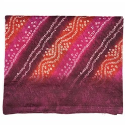 Сари ISHITA HOUSE, Kareena, с печатным принтом БАНДХАНИ, цвет МАЛИНОВЫЙ (Size: Onesize, с отрезом для блузы), 1 шт.