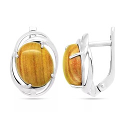 Серьги из серебра яшма, СП86
