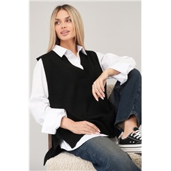 Женский вязаный жилет оверсайз Happyfox