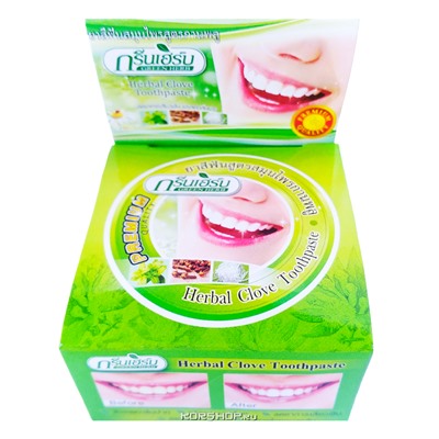 Растительная зубная паста Green Herb, Таиланд, 25 г Акция