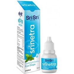 SRINETRA Soothing & Cooling Eye Drops, Sri Sri Tattva (ШРИНЕТРА успокаивающие и охлаждающие капли для глаз, Шри Шри Таттва), 5 мл.