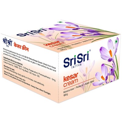 KESAR CREAM Sri Sri Tattva (Крем с шафраном, увлажняет, защищает, придает сияние коже, Шри Шри Таттва), 100 г.