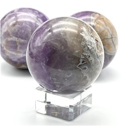 Шар из аметиста и агата, диаметр 66-68мм