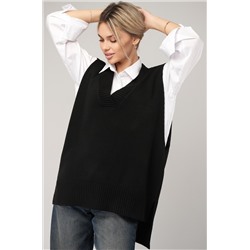 Женский вязаный жилет оверсайз Happyfox