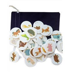 Обучающее лото для детей «Животные» с пластиковыми фишками