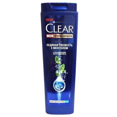 CLEAR Шампунь п/перхоти муж. 400ml Men  Ледяная свежесть (ментол)