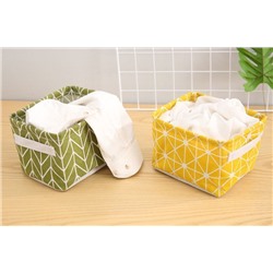 Складная корзина для хранения с ручками хлопковая, 1 шт.