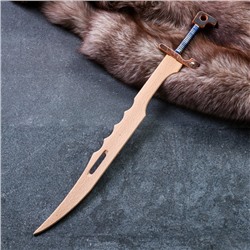 Сувенирное деревянное оружие "Меч древнетурецкий", массив бука, 65 см, микс