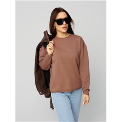 Женский лонгслив из футера 2-х нитки Lingeamo какао ВК-25 (02)