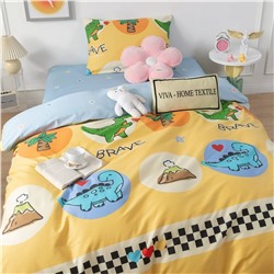Комплект постельного белья на резинке Сатин Люкс KIDS 100% хлопок CDKR049