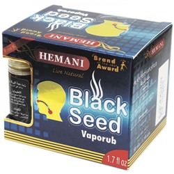 BLACK SEED Vapor Rub, Hemani (Мазь ВАПОР РАБ С СЕМЕНАМИ ЧЕРНОГО ТМИНА для горла и носа, Хемани), 50 мл.