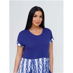 Платье женское Текс-Плюс, цвет голубой белый синий