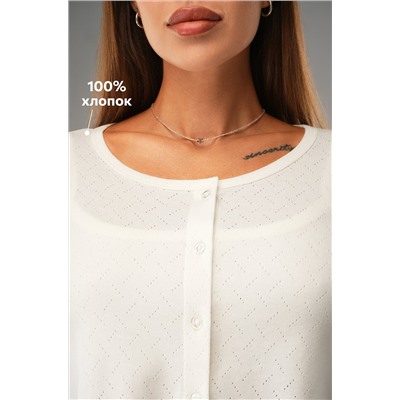 Женская пижама - тройка из ажурного хлопка Happyfox